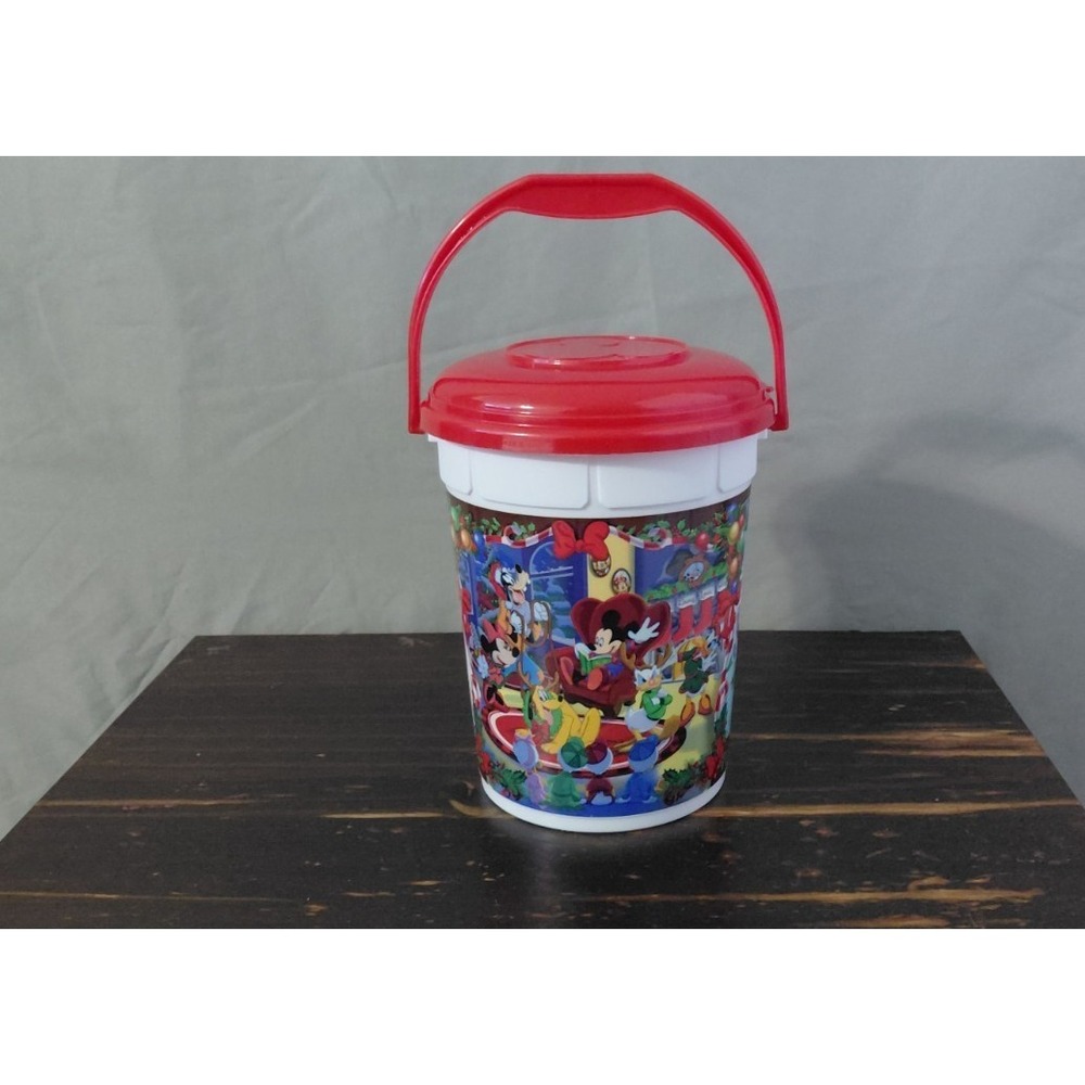 Disney Parks WDW Mickey Mouse 2024 Holiday Christmas Popcorn Bucket With Handle